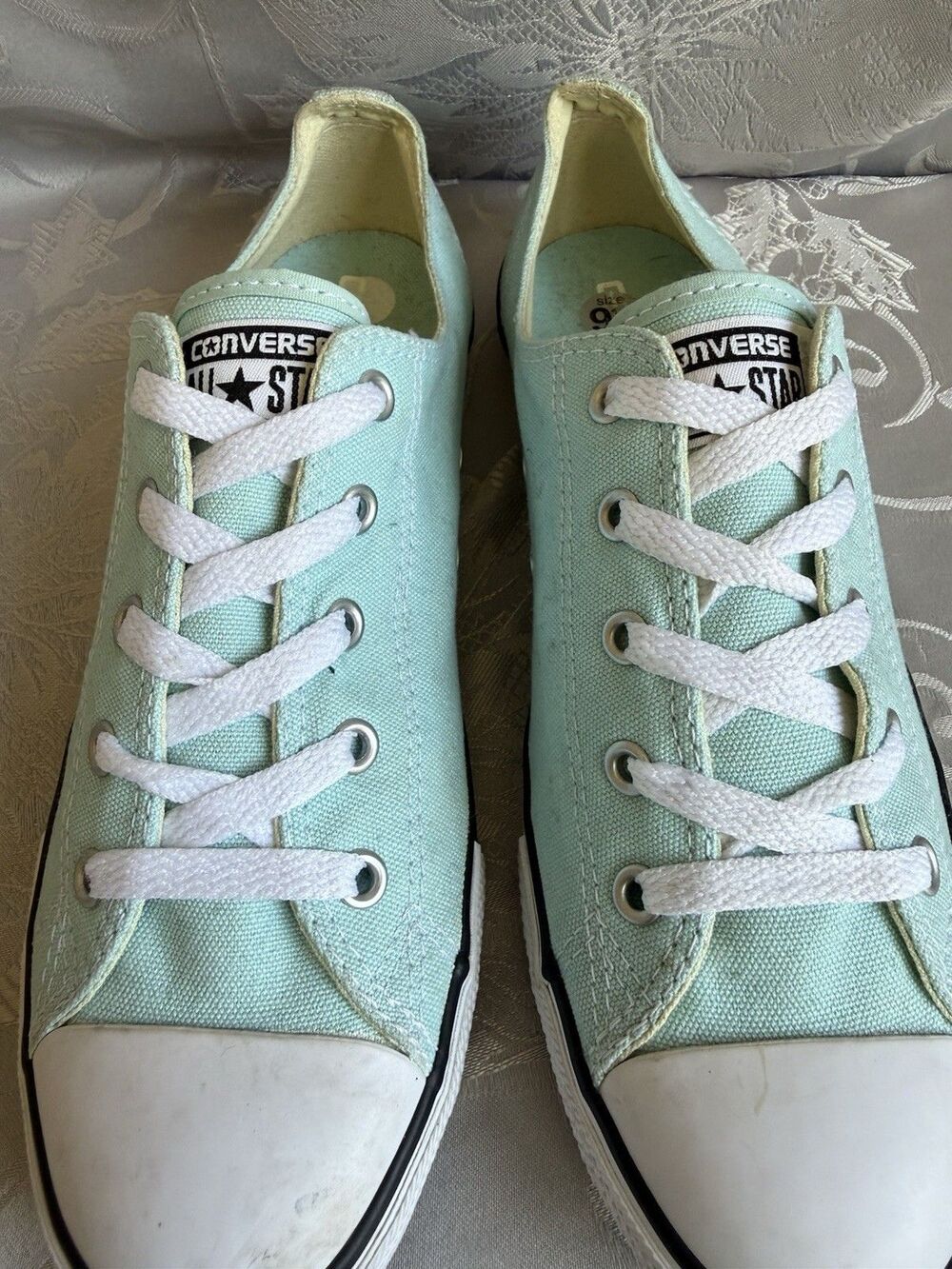 CONVERSE Chuck Taylor All Star Canvas Trainers 551511C Size US 9.5 Seafoam Green - Picture 4 of 10